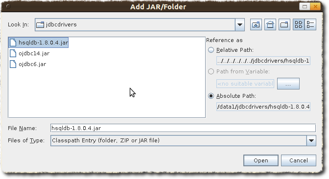 add jar folder